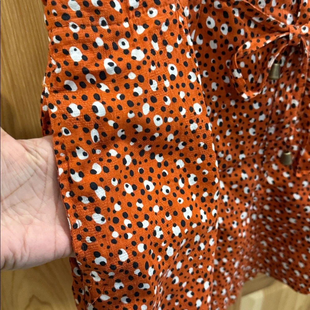 The Odells Anthropologie Motif Malmo Women's Orange Printed Shorts Size 10